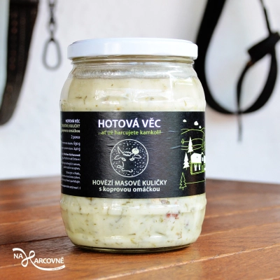 Hotová věc - Hovězí trhané maso v koprové omáčce